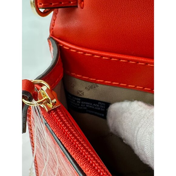 Michael Kors Jet Set Medium Flap Chain Leather Crossbody Burnt Sienna NWT - Picture 11 of 16